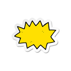sticker of a cartoon explosion symbol