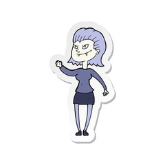 sticker of a cartoon vampire girl
