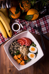 Ensalada de Canónigos y Arroz integral