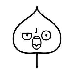 line drawing cartoon expressional leaf