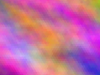 Multicolor hexagonally pixeled background. Modern, bright rainbow colors