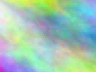 Multicolor hexagonally pixeled background. Modern, bright rainbow colors