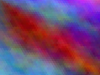 Multicolor hexagonally pixeled background. Modern, bright rainbow colors
