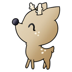 Fototapeta premium gradient cartoon of kawaii cute deer