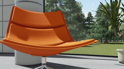 Pomarańczowy fotel © satori