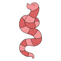 Fototapeta premium quirky hand drawn cartoon worm