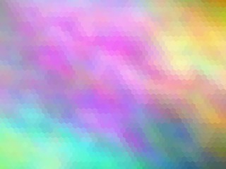 Multicolor hexagonally pixeled background. Modern, bright rainbow colors