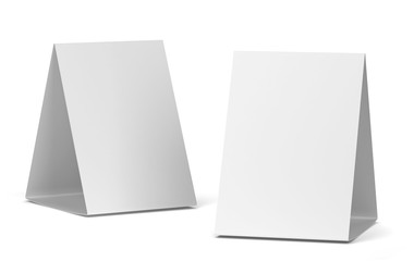 Blank table tent mockup