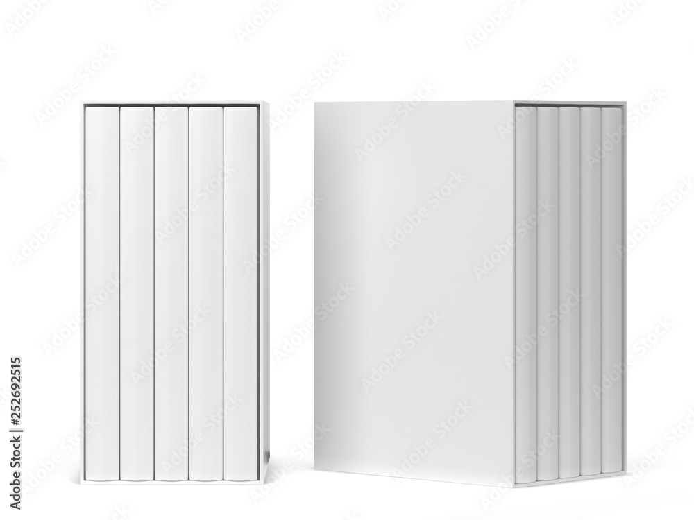 Poster book in a slipcase cover mockup