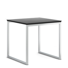 Minimalistic modern table with metallic legs