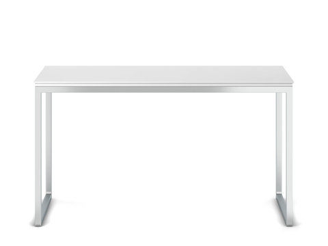 Minimalistic Modern Table With Metallic Legs