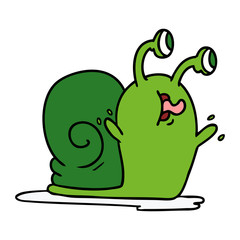 cartoon of a slimy snail