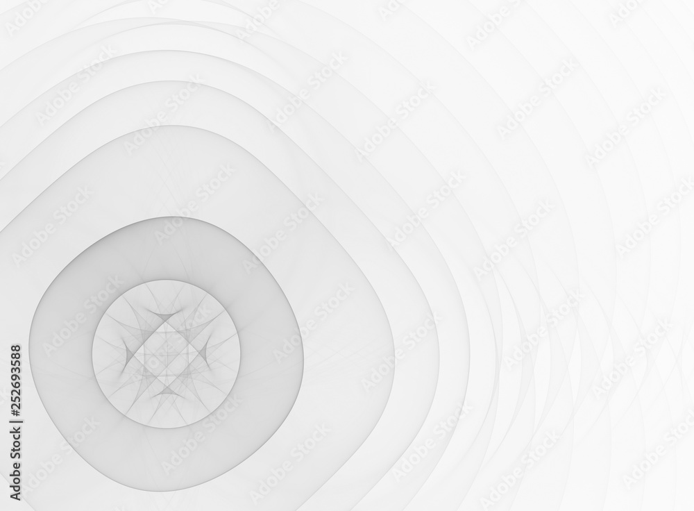 Poster Minimal gray background with rounded shape. Simple raster graphics