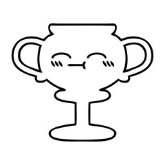 line drawing cartoon trophy