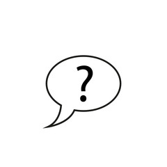 Speach bubble with question mark icon, stock vector illustration flat design style