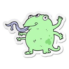 sticker of a cartoon alien