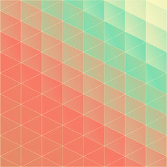 Elegant pattern of colorful gradient triangles in pastel colors.