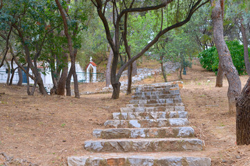 ancient stone staircase