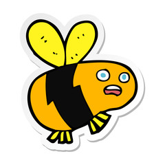 sticker of a cartoon bee