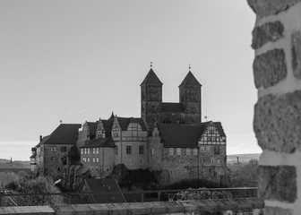 view of the cathedral of quedlinburg