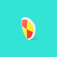 Shield isometric icon. Vector illustration