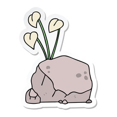 sticker of a quirky hand drawn cartoon vines