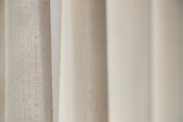 Close-up macro texture of a curtain with bright light