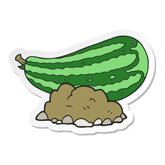 sticker of a cartoon marrow