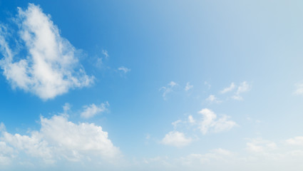 Soft clouds and blue sky in the caribbean