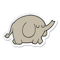 sticker of a cartoon elephant