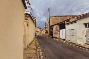 Fototapeta na wymiar Saint - Estephe France Francja street ulica road 