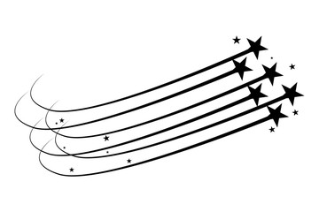 Abstract Falling Star - Black Shooting