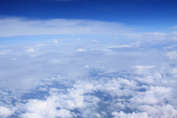 Naklejka na ściany i meble A beautiful view of the sky from the plane