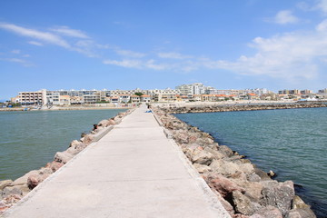 Naklejka premium Carnon Plage, a seaside resort in the south of Montpellier 