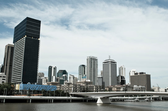High rise central business district skyline, Brisbane, Australia