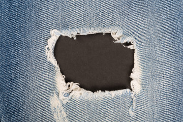 Close up blue jean frame