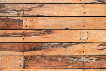 Close-up of aged and worn wooden planks