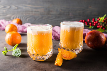 Fresh orange cocktails