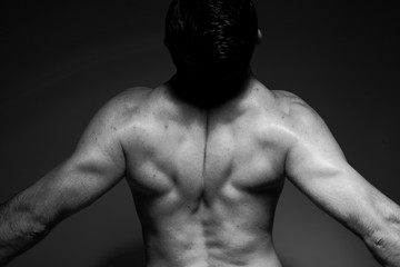 Photo of a guy with a beautiful athletic body