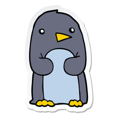 sticker of a cartoon penguin
