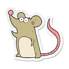 sticker of a cartoon mouse