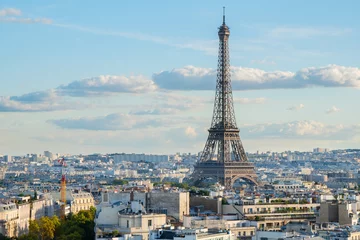 Foto op Plexiglas eiffeltour en stadsbeeld van Parijs © neirfy