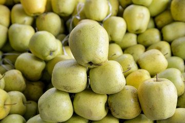 green apples  in the market