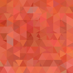 Orange abstract mosaic background. Triangle geometric background. Design elements. Vector illustration