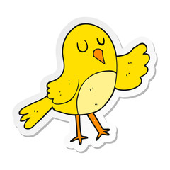 sticker of a cartoon bird