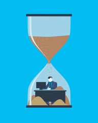 Deadline. Limited time. Rush. Short time. Vector business concept illustration