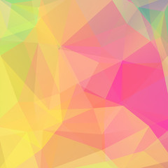 Fototapeta premium Abstract polygonal vector background. Geometric vector illustration. Creative design template. Yellow, pink colors.