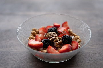 Granola and fruit