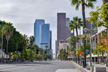 Fototapeta na wymiar Some Boulevard in Downtown Los Angeles