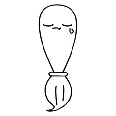 line drawing cartoon paint brush